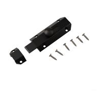 Verrou de porte coulissante en laiton robuste avec finition polie pour intérieur et extérieur, chambre, jardin, armoires (noir)