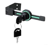 Verrou de porte coulissante en verre pour verre de 12 mm d'épaisseur avec poinçon d'installation et joint antidérapant pour un ajustement sûr sur les vitrines et armoires de classement (B)