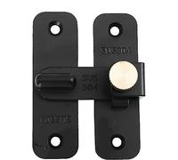 Verrou de porte coulissante, loquet à coulisse 90°, verrou en acier inoxydable, coulissant, verrous for portes d'armoires, tringle et fenêtre(Black)