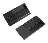 Verrou de porte coulissante moderne sans poignée magnétique encastré - Serrure de porte moderne sans poignée - Fonctionnement sûr et silencieux pour chambres à coucher (noir mat)