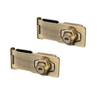 Verrou de porte coulissante, pêne dormant, 2 verrous à moraillon en acier inoxydable for portes sécurité, épaisses, portail, moraillons avec vis(Bronze,3in)