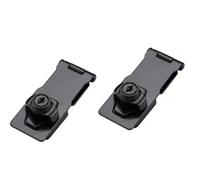 Verrou de porte coulissante, pêne dormant, 2 verrous à moraillon en acier inoxydable for portes sécurité, épaisses, portail, moraillons avec vis(Black,2.5in)