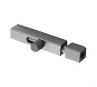 Verrou de porte coulissante pour salle de bain en aluminium avec design fonctionnel et compatibilité avec tous les types de portes courants (3 zoll gris)