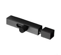 Verrou de porte coulissante pour salle de bain en aluminium avec design fonctionnel et compatibilité avec tous les types de portes courants (3 zoll noir)