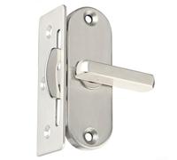 Verrou de porte coulissante pour surfaces en bois avec loquet en acier inoxydable à 90 degrés pour espaces fonctionnels (brossé)