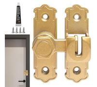 Verrou de porte coulissante robuste, loquet de porte coulissante | Loquets de porte sans perforation | Matériel de verrouillage intérieur de sécurité en métal pour chambre à coucher, balcon, cuisine