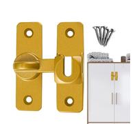 Verrou de porte coulissante, serrure de porte de garage, serrure de porte coulissante 90/180 degrés en métal, verrou de porte de ménage élégant pour garages, salles de bains, armoires