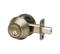 Verrou de porte cylindrique en cuivre chromé avec boulon unique (bronze vert)