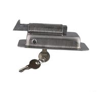 Verrou de porte de camping-car en acier inoxydable robuste pour remorques de voyage, camping-car, boîtes à outils, armoires de véhicule, 12 x 9,2 cm, argenté, résistant aux intempéries, facile