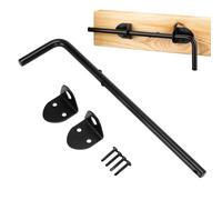 Verrou de porte de clôture en bois - 12,2 x 3,35 x 1,77 pouces - Verrou de porte coulissant en fer - Verrou de sol lisse pour portail coulissant | Accessoires d'extérieur universels pour ferme, bateau