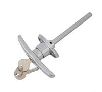 Verrou de porte de garage avec poignée en T - Fixation arrière à clé différente pour caravane, garage, abri de jardin et camping-car avec construction en alliage de zinc et design étanche