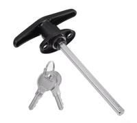 Verrou de porte de garage en alliage de zinc avec poignée pour bâtiments pour bâtiments - Mécanisme de verrouillage extérieur durable pour abris de jardin, granges, cabanes, poulaillers de stockage