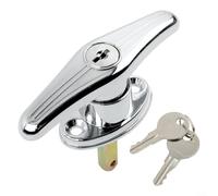 Verrou de porte de garage en métal avec poignée en T pour fixer l'arrière à différentes clés - Levier court résistant aux intempéries - Avec tige de 3,6 cm - Compatible avec abri de jardin, caravane