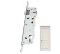 Verrou de porte de garage - Serrure à un point en acier inoxydable - Fermeture coulissante pour armoire, cuisine, garde-manger, poulailler, grange