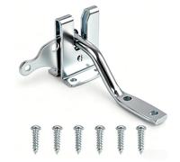 Verrou de Porte de Jardin Automatique à Gravité, Acier Galvanisé Anti-Rouille, Verrouillage pour Portes de Jardin, Clôtures, Bois, Poulailler, Piscine, Inclus 6 Vis de Fixation