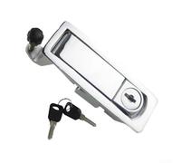 Verrou de porte de placard électrique avec clé pour porte de coffre de camping-car et remplacement d'armoires de rangement industrielles (argent #1)