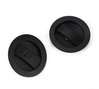 Verrou de porte de poche en alliage de zinc avec indicateur rouge vert | Loquet d'intimité pour porte coulissante robuste pour salle de bain, chambre à coucher | Kit de quincaillerie carré solide en