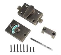 Verrou de porte de salle de bain avec indicateur LED vacant/engagé avec boulon en alliage de zinc bronze, conçu pour l'intimité et la sécurité dans les toilettes moyennes et haut de gamme