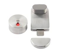 Verrou de porte de salle de bain en acier inoxydable - Indicateur d'intimité pour WC - Indicateur sans clé vacant/occupé pour toilettes publiques