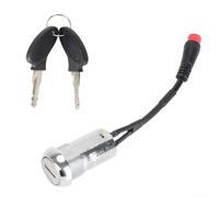 Verrou de porte de scooter électrique avec clé compatible avec Kukirin G3 Pro en métal antivol à clé pliable E Scooter Lock 130 x 20 mm Argenté