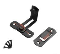 Verrou de porte de sécurité avec mécanisme de verrouillage à 90 degrés en acier inoxydable et plaque de limitation réglable pour une fermeture de porte fiable et la sécurité des animaux (C)