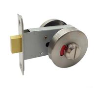 Verrou de porte de toilette en acier inoxydable avec indicateur transparent occupé et vide pour assurer la confidentialité (fil argenté)