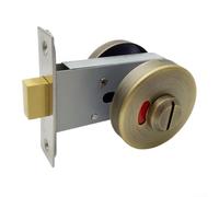 Verrou de porte de toilette en acier inoxydable avec indicateur transparent occupé et vide pour assurer la vie privée (bronze ancien)