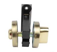 Verrou de porte de toilettes en acier inoxydable avec panneau transparent occupé/libre pour l'assurance de la vie privée dans les salles de bains publiques et les camping-cars (dessin doré)