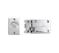 Verrou de porte de toilettes pour salle de bain/WC - Satin/chrome/laiton (chrome poli)