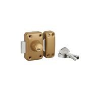 Verrou de Porte d'Entrée Vitrée TRANSIT 2 - Double Cylindre 50mm - Protections de Sécurité - 4 Clés Laiton Nickelé Réversibles et Carte de Propriété - Made in France - Finition Époxy Doré - THIRARD