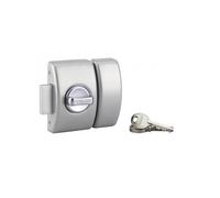 THIRARD - Verrou à Bouton Design 5 pour Porte d'Entrée - Cylindre Laiton 50 mm - Ø 23 mm - Acier Époxy Argent - 3 Clés Plates Crantées - Sécurité Domestique - Hauteur 94 mm - Largeur 60 mm