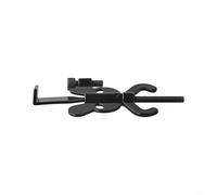 Verrou de porte d'hôtel portable en acier inoxydable renforcé de porte de voyage équipement de sécurité antivol Butée de porte autodéfense pour vivre seul Sécurité à la maison Noir doré (Noir)