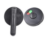 Verrou de porte d'intimité pour toilettes publiques, en nylon noir, avec indicateur vacant/engagé avec poignée rotative, pour station d'aéroport, centre commercial, bureau