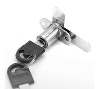 Verrou de porte double en alliage de zinc pour armoire de classement et boîte aux lettres 16 mm/19 mm 7 formes avec mécanisme à tige robuste, finition noire ou argentée