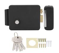 Verrou de porte électrique, DC12V Verrou Porte Electrique,Bielle Système de contrôle d'accès intégré Ouverture à droite Noir pour sonnette Interphone Contrôle d'accès Système de sécurité