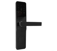Verrou de porte électronique compatible avec l'application TTlock avec mot de passe et serrure de porte antivol pour maison hôtel avec clé de carte IC en alliage d'aluminium gris (modèle électronique)