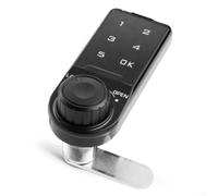 Verrou de porte électronique numérique à mot de passe pour armoires et tiroirs, code de sécurité programmable à 4 à 15 chiffres avec gestion et mots de passe utilisateur, PC noir + alliage