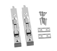 Verrou de porte en acier inoxydable 304, finition chrome poli, 15,2 cm | Design dissimulé, invisible lorsqu'il est fermé, style moderne, s'adapte à la décoration intérieure, loquet de porte sécurisé