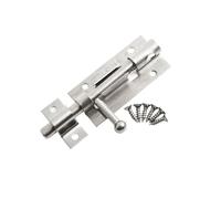 Verrou de porte en acier inoxydable de 7,6 cm, pour portes en bois massif/contreplaqué/aluminium, armoire coulissante et abri de jardin