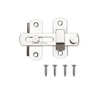 Verrou de porte en acier inoxydable for animaux de compagnie, verrou à boulon robuste, à bascule de 2 mm d'épaisseur(StainlessStraight1ps)