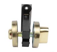 Verrou de porte en acier inoxydable pour toilettes avec panneau d'état occupé/libre transparent pour une utilisation fiable dans les salles de bains publiques et privées (dessin doré)