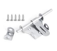 Verrou de Porte en Acier Inoxydable, Quincaillerie de Sûreté, 15,5 x 6,7 cm - Durable et Antirouille, Installation Facile, Pour Porte de Grange et Entrepôt