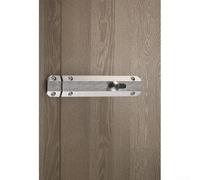 Verrou de porte en alliage d'aluminium - Boulon de sécurité robuste pour chambre, salle de bain et armoires - Noir mat/or brossé/argent brossé (argent)