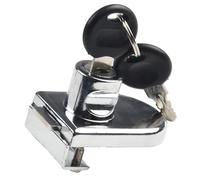 Verrou de porte en alliage de zinc pour vitrine à une porte, installation sans perforation avec clés, convient pour verre de 5 à 8 mm d'épaisseur