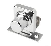 Verrou de porte en verre en alliage de zinc pour sécuriser les unités de rangement intérieures, y compris les vitrines et les étagères (407 argent)