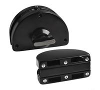 Verrou de porte en verre et acier inoxydable noir pour portes coulissantes à double battant sans cadre de 10 mm-12 mm avec 3 clés