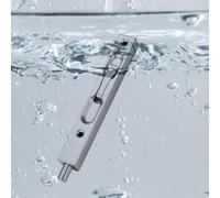 Verrou de porte encastré en acier inoxydable de 15,2 cm, loquet de porte dissimulé avec levier pour portes doubles, finition brossée, verrou coulissant robuste avec vis, 2