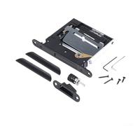 Verrou de porte encastré, verrou de porte dissimulé, verrou d'intérieur plat et silencieux en alliage de zinc avec poignée antiverrouillage, convient aux portes de 40 à 48 mm d'épaisseur, loquet