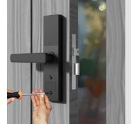 Verrou de porte intelligent à empreintes digitales avec fonctions antivol et plusieurs méthodes de déverrouillage via l'application For Tuya (pour WiFi)