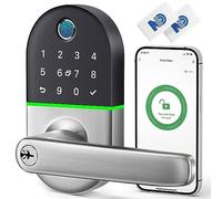Serrure de porte intelligente avec poignée : serrure de porte à clavier pour porte d'entrée - serrure de porte d'entrée sans clé - serrure de porte à empreinte digitale - serrure de porte WiFi -